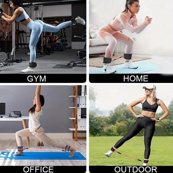 6pcs Ankle Resistance Bands •Working Out Leg & Butt Training Ankle Straps •Cuffs - Picture 5 of 8